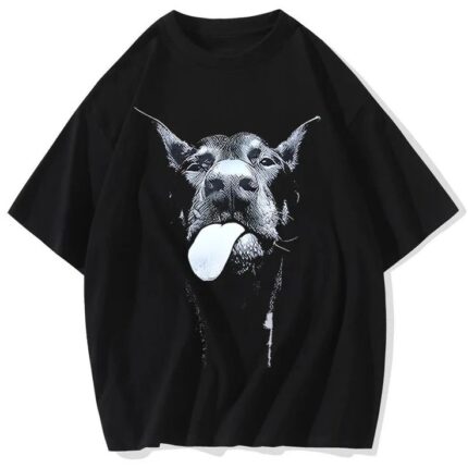 T-shirt Oversize Dog Black